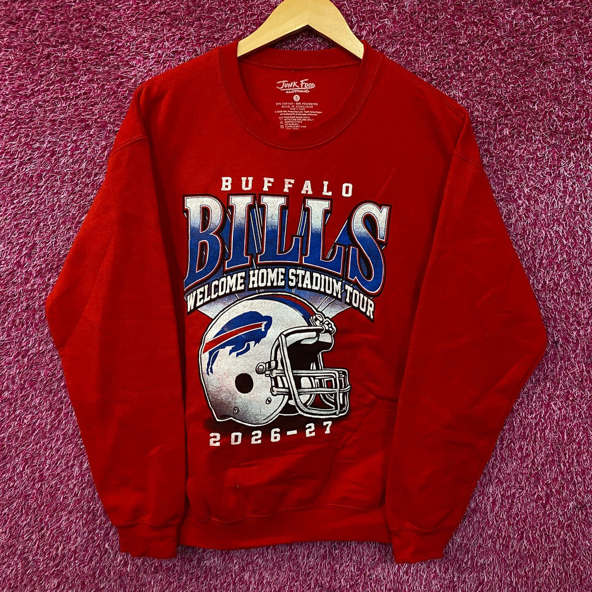 Junk Food Clothing Buffalo Bills Welcome Home Stadium Tour 2026-27 Sweatshirt Small