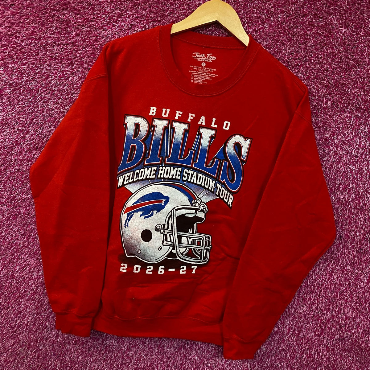 Junk Food Clothing Buffalo Bills Welcome Home Stadium Tour 2026-27 Sweatshirt Small