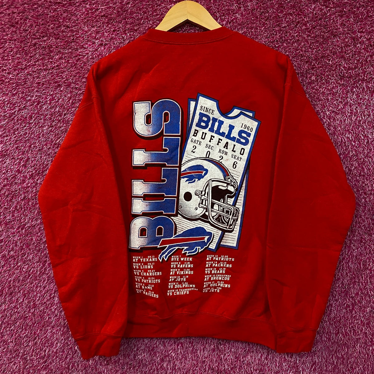 Junk Food Clothing Buffalo Bills Welcome Home Stadium Tour 2026-27 Sweatshirt Small