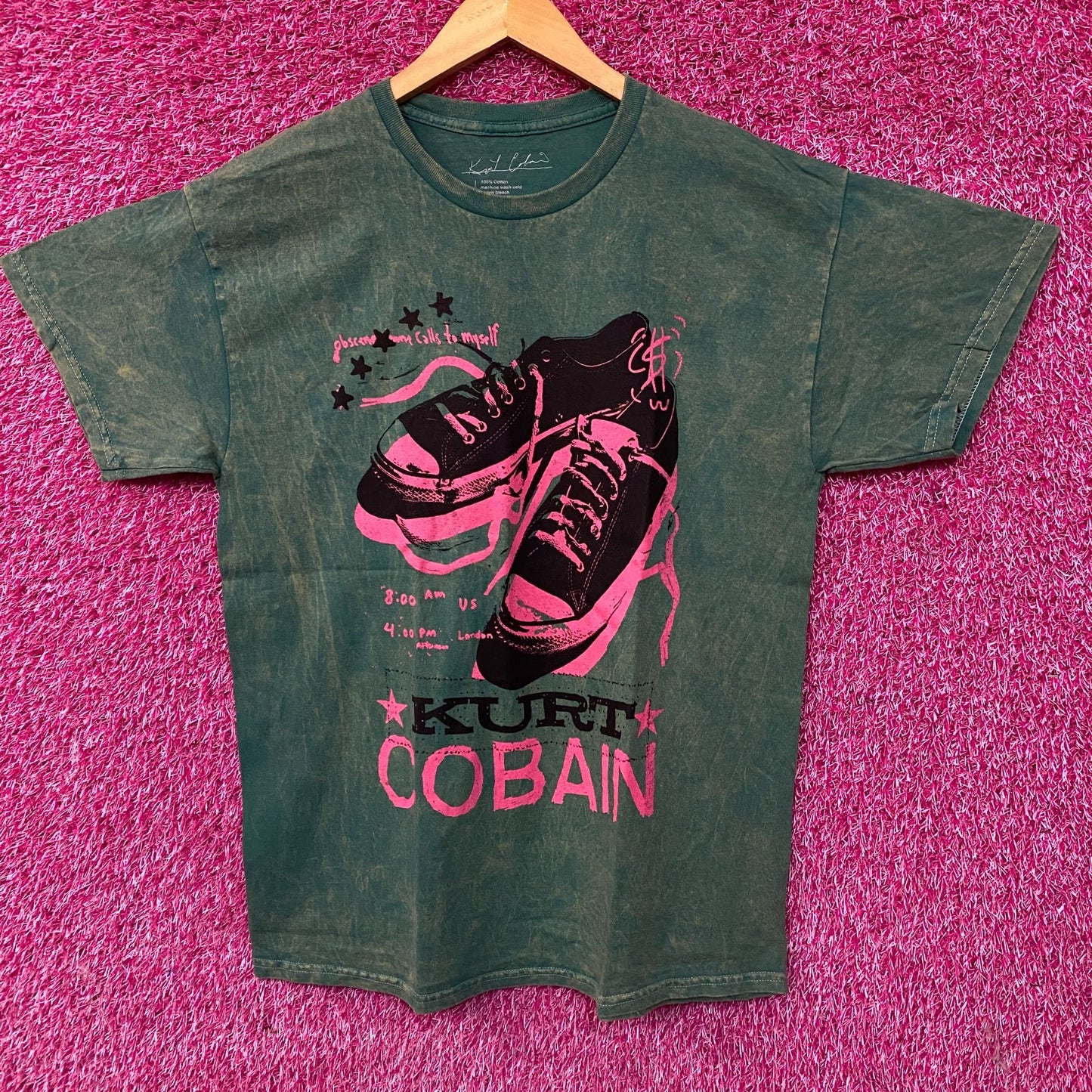 Kurt Cobain Obscene Phone Calls to Myself Nirvana Grunge T-Shirt Large