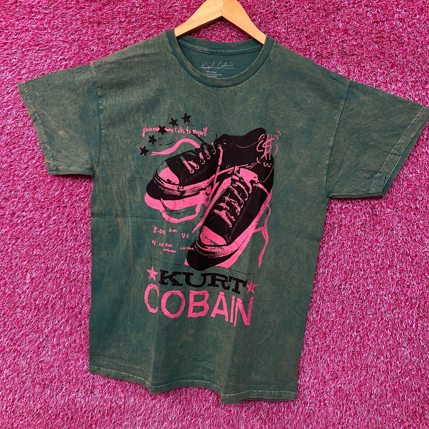Kurt Cobain Obscene Phone Calls to Myself Nirvana Grunge T-Shirt Large