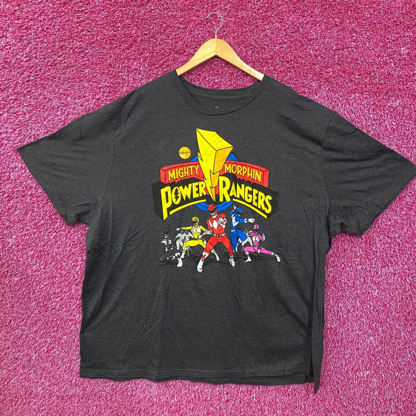 Vtg Power Rangers Mighty Morphin Cartoon Network TV Show Tee 5XL