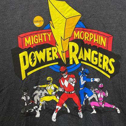 Vtg Power Rangers Mighty Morphin Cartoon Network TV Show Tee 5XL