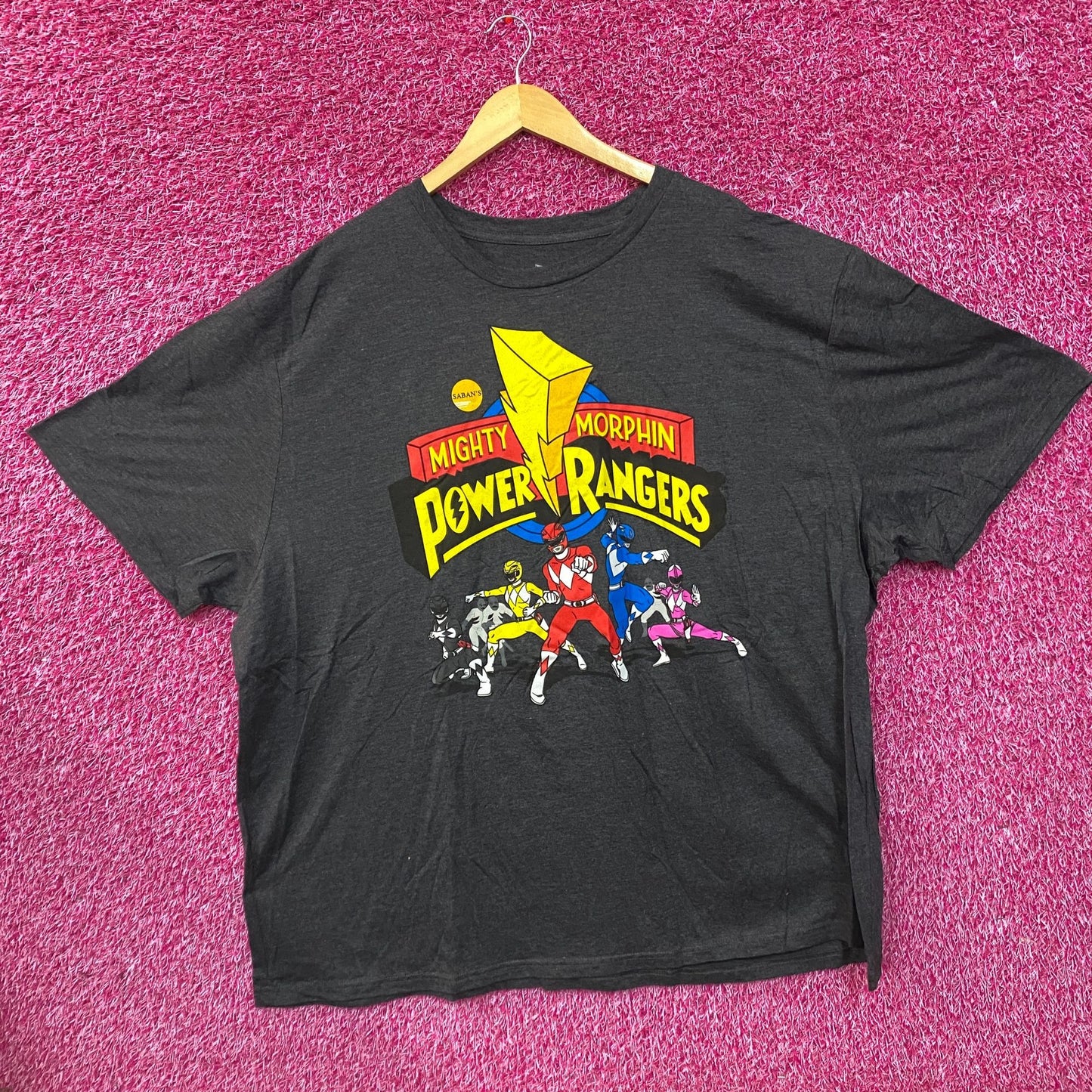 Vtg Power Rangers Mighty Morphin Cartoon Network TV Show Tee 5XL