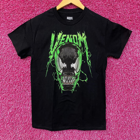 Marvel Spider-Man Venom Black Green Grin Logo T-Shirt Small