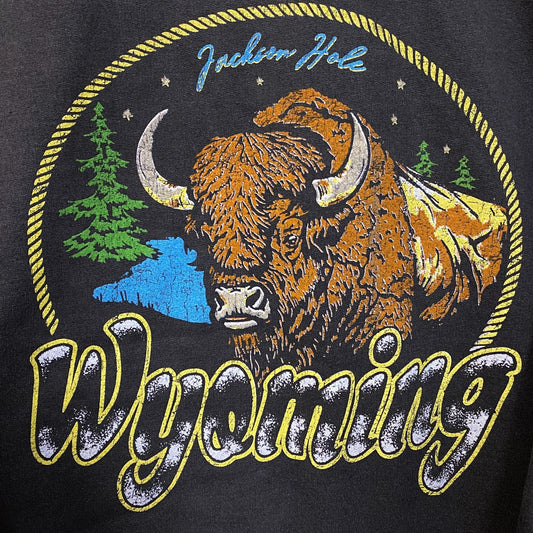 Junk Food Clothing Wyoming Bison Graphic Crewneck Sweatshirt Large