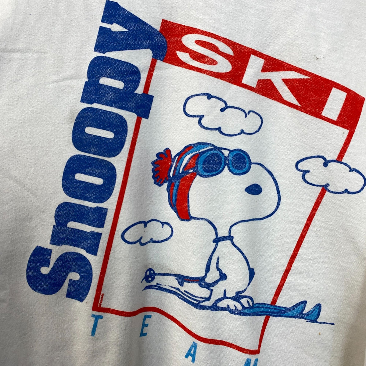 Peanuts "Snoopy Ski Team" Retro Style Crewneck Sweatshirt XL