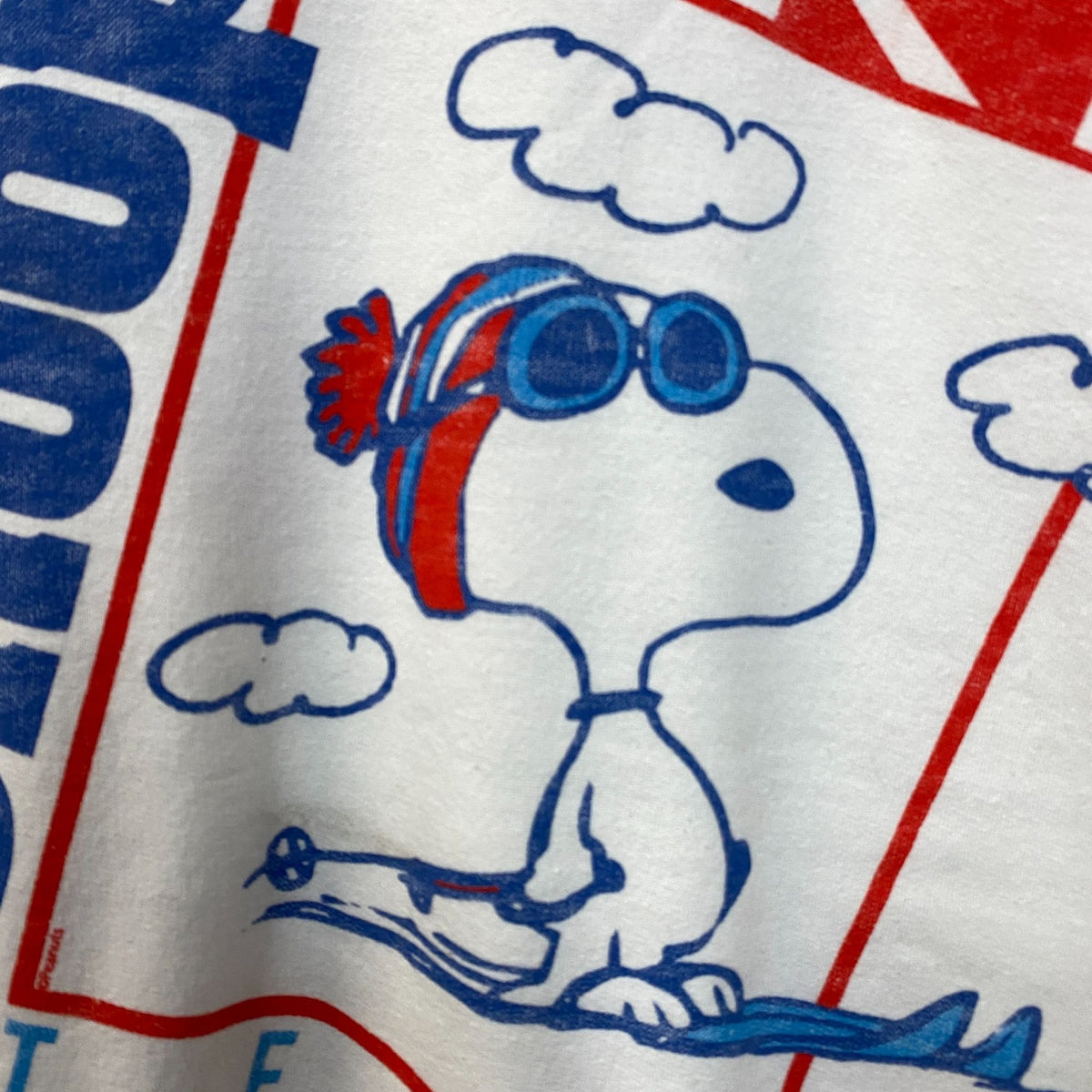 Peanuts "Snoopy Ski Team" Retro Style Crewneck Sweatshirt XL
