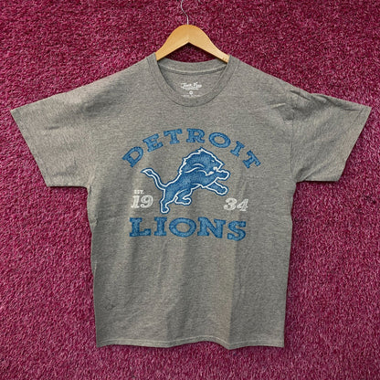 Junk Food Clothing Detroit Lions Faded Vintage Style T-Shirt Medium