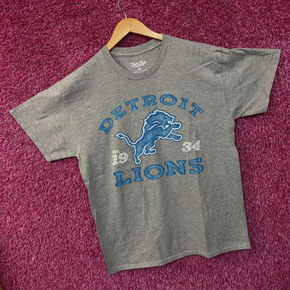 Junk Food Clothing Detroit Lions Faded Vintage Style T-Shirt Medium