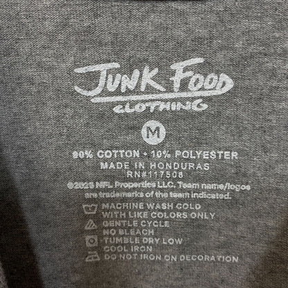 Junk Food Clothing Detroit Lions Faded Vintage Style T-Shirt Medium