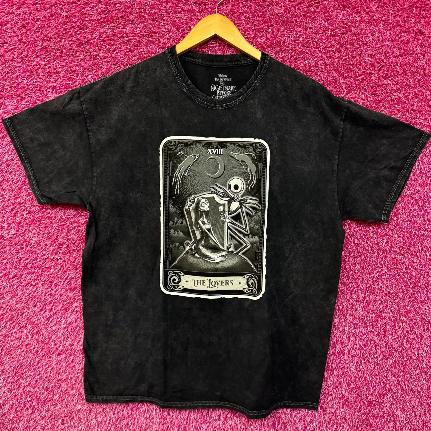 Nightmare before Christmas Lovers tarot card tee size 2xl.