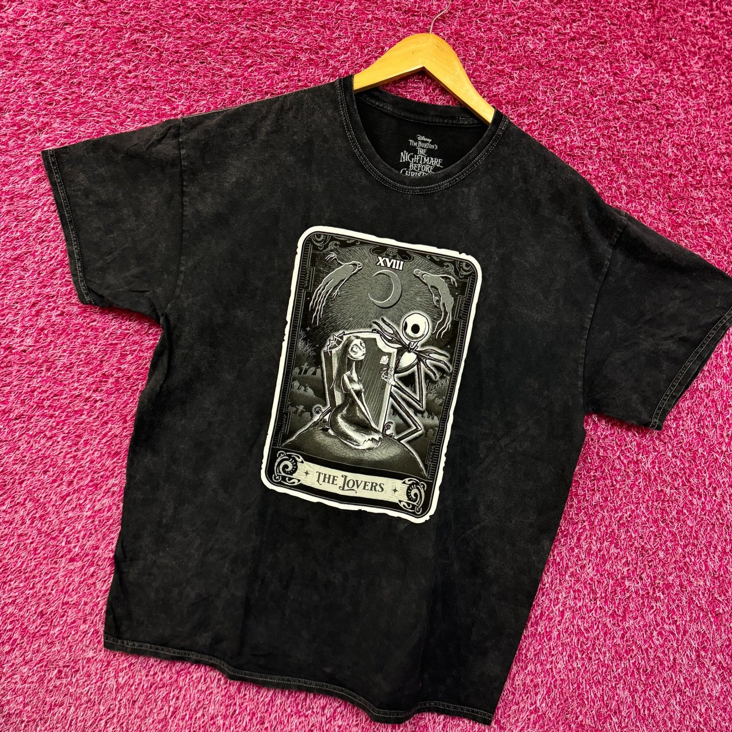 Nightmare before Christmas Lovers tarot card tee size 2xl.