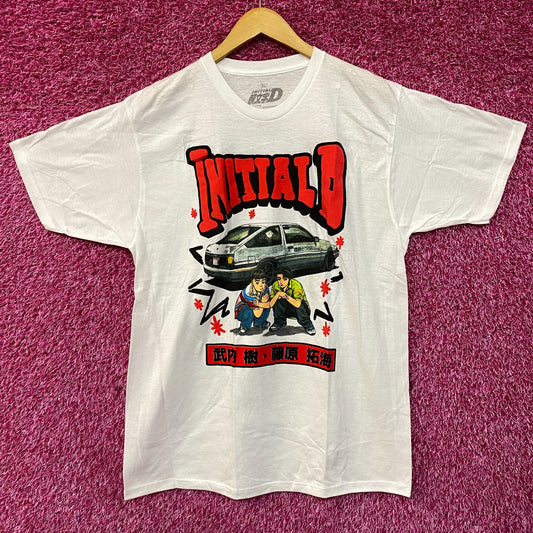 Initial D Takumi Fujiwara Toyota AE86 Sprinter Trueno Car Crouching Puff T-Shirt XL