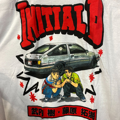 Initial D Takumi Fujiwara Toyota AE86 Sprinter Trueno Car Crouching Puff T-Shirt XL