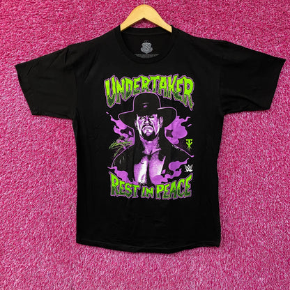 WWE Ash The Undertaker Rest In Peace Glow Ink T-Shirt Large