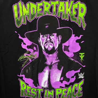 WWE Ash The Undertaker Rest In Peace Glow Ink T-Shirt Large