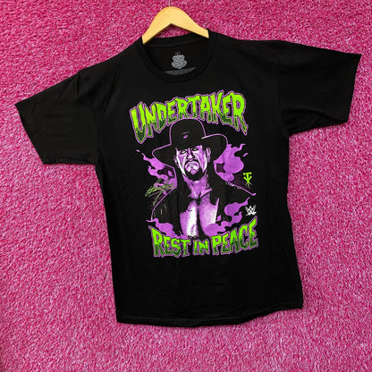 WWE Ash The Undertaker Rest In Peace Glow Ink T-Shirt Large
