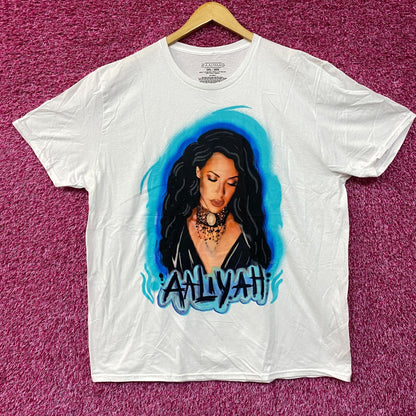 Aaliyah Airbrush Queen of Urban Pop Self-titled Album T-Shirt 2XL