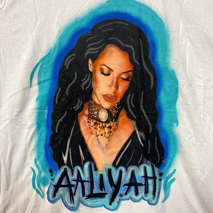 Aaliyah Airbrush Queen of Urban Pop Self-titled Album T-Shirt 2XL