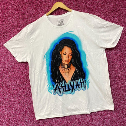 Aaliyah Airbrush Queen of Urban Pop Self-titled Album T-Shirt 2XL