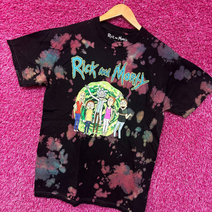 Rick and Morty Family Portrait tiedye T-shirt size medium