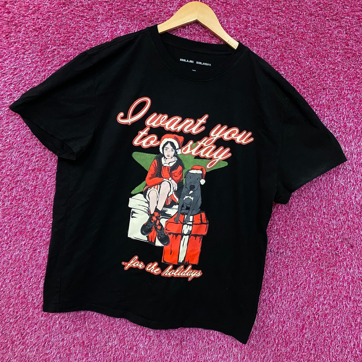 Billie Eilish Stay For The Holidays Graphic T-shirt XL