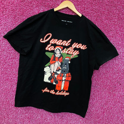 Billie Eilish Stay For The Holidays Graphic T-shirt XL