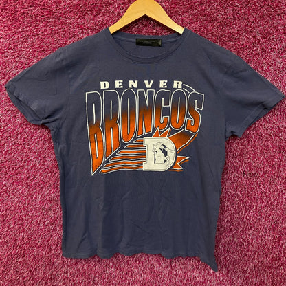 Junk Food Clothing NFL Denver Broncos Chrome Retro Style T-Shirt Small