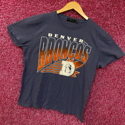 Junk Food Clothing NFL Denver Broncos Chrome Retro Style T-Shirt Small