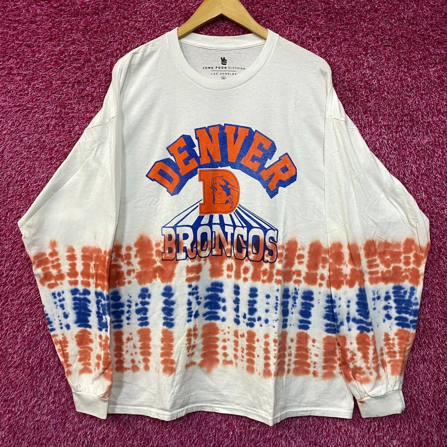 NFL AFC West Denver Broncos Tie-Dye long Sleeve Shirt XL