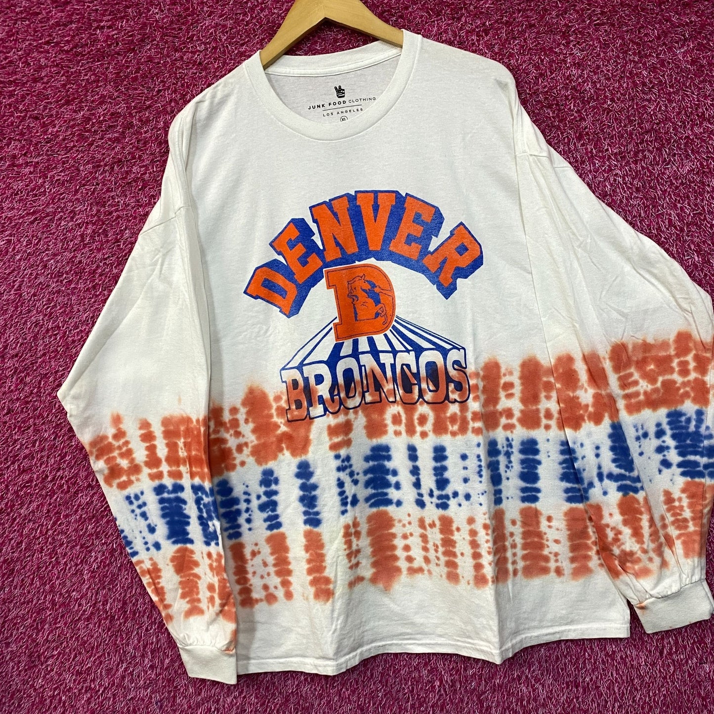 NFL AFC West Denver Broncos Tie-Dye long Sleeve Shirt XL