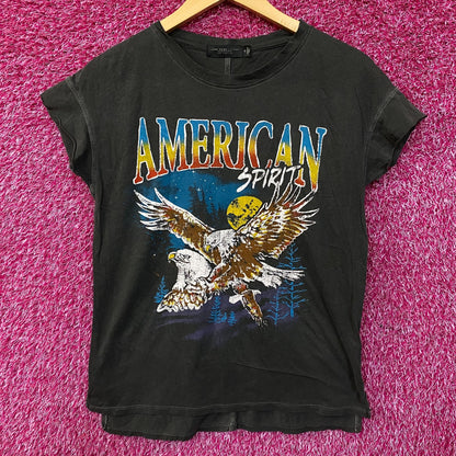 Junk Food Clothing Women's American Spirit Easy Vintage Style Tee XS