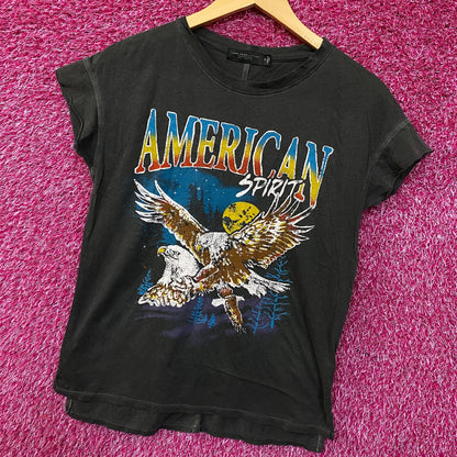 Junk Food Clothing Women's American Spirit Easy Vintage Style Tee XS