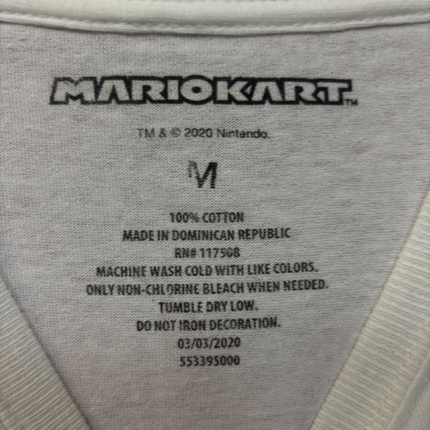 Nintendo Mario kart mushroom cup tshirt size medium