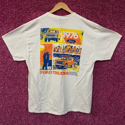 Junk Food Ford Pickups Trucks 1976 Graphic T-Shirt Large