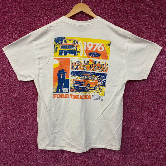 Junk Food Ford Pickups Trucks 1976 Graphic T-Shirt Large