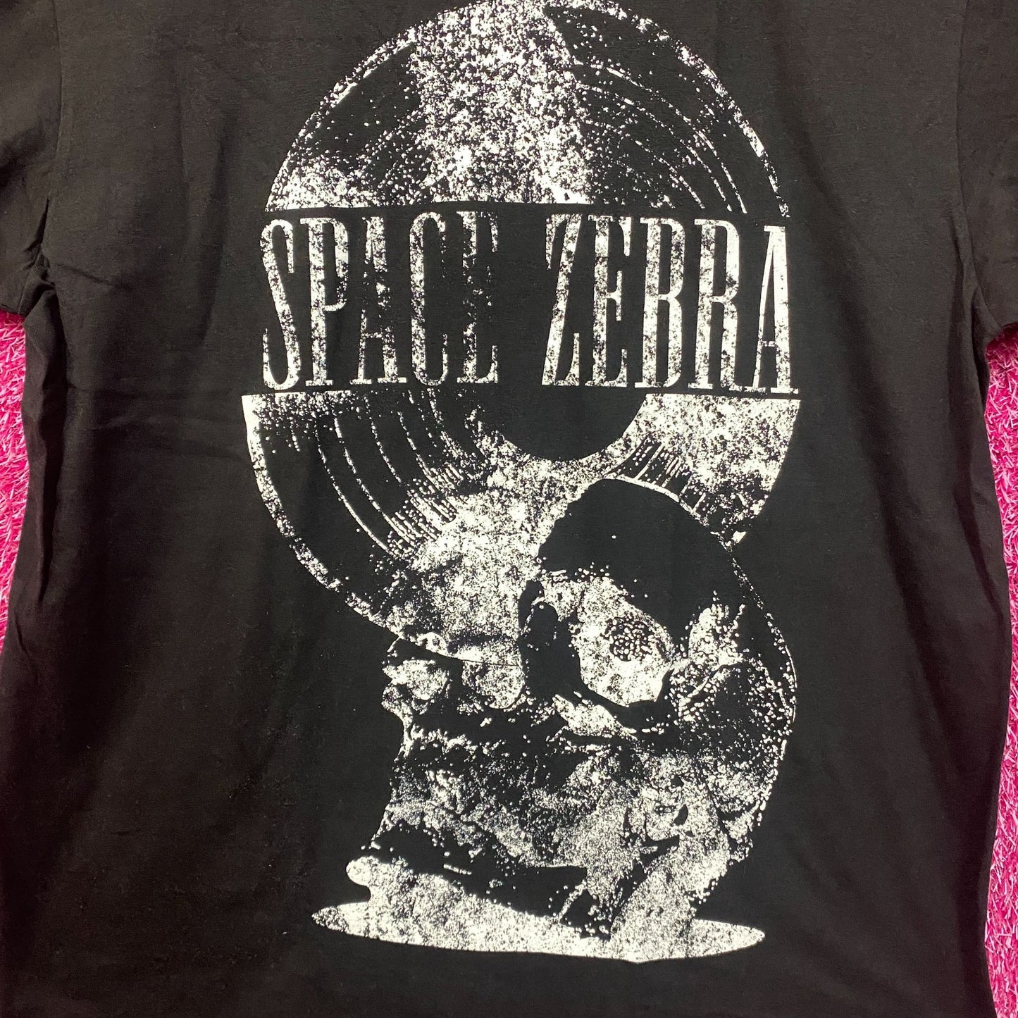 Space Zebra Broken Records Rock Band T-Shirt Large