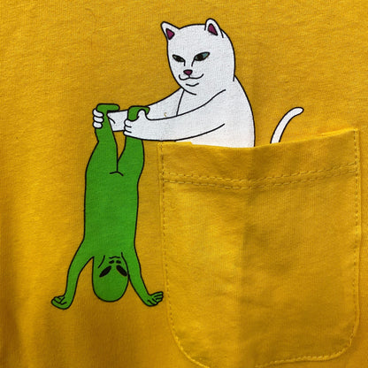 RIPNDIP Lord Nermal Break Yo Self Alien Yellow T-Shirt Extra Small