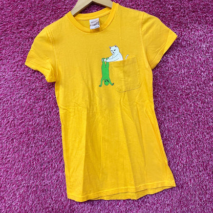 RIPNDIP Lord Nermal Break Yo Self Alien Yellow T-Shirt Extra Small