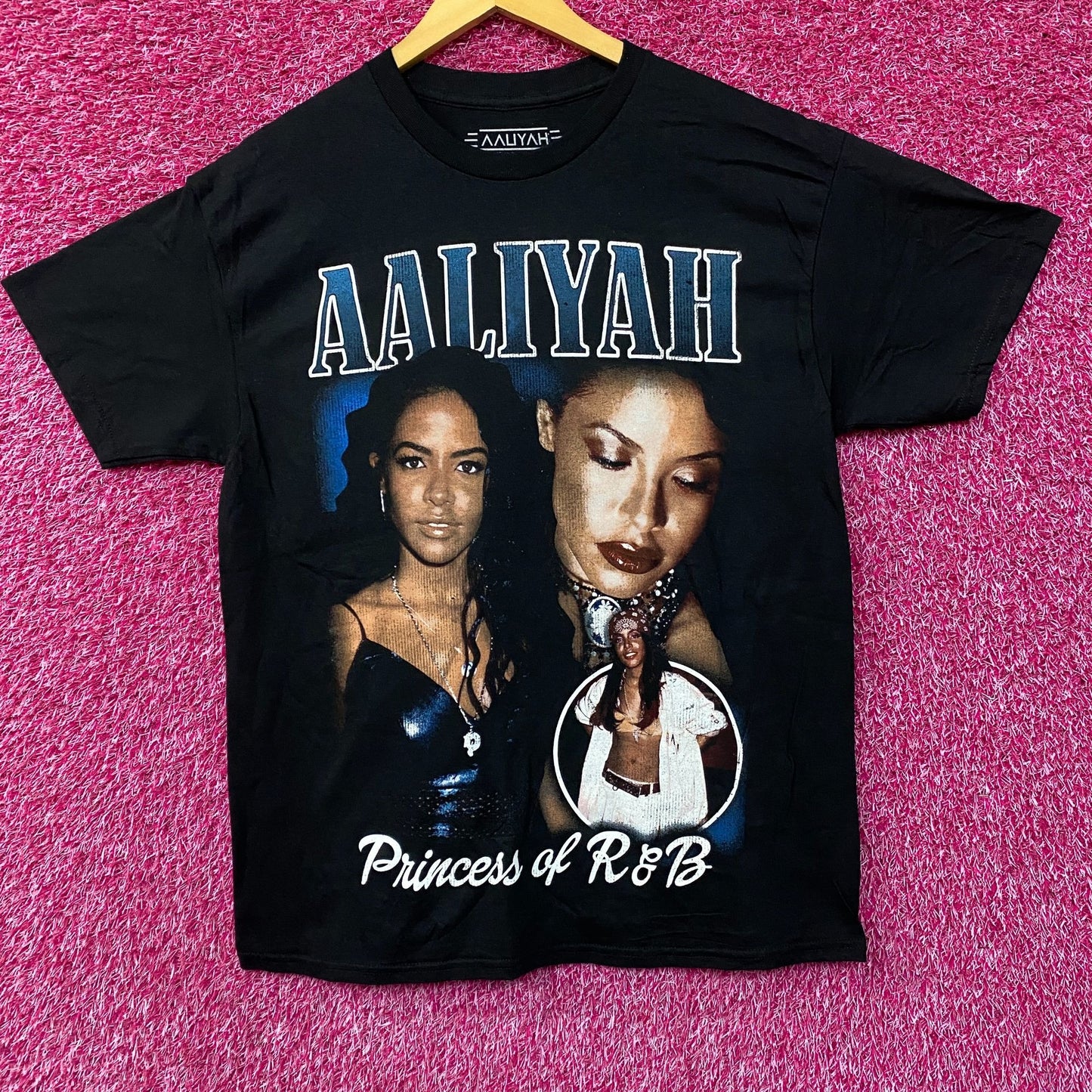 Aaliyah Princess of RnB Vtg Style Tee Large