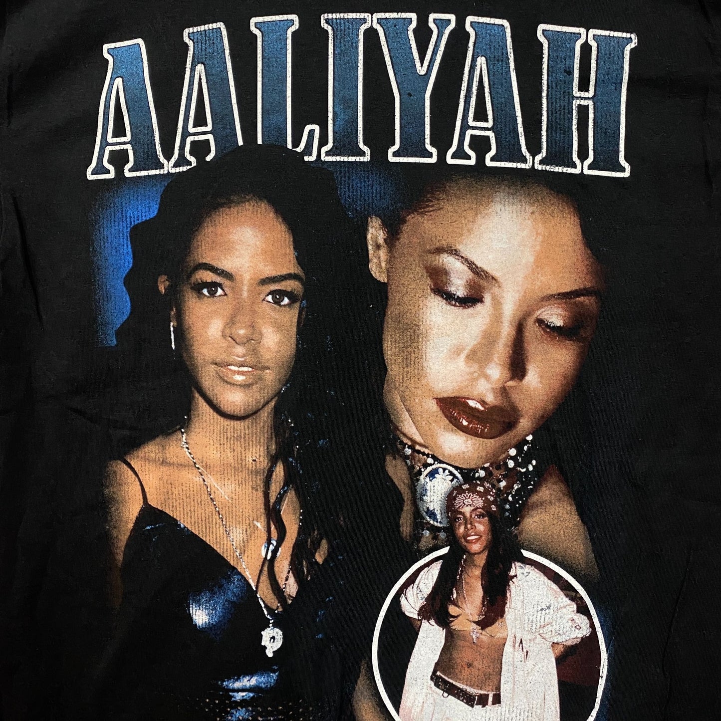 Aaliyah Princess of RnB Vtg Style Tee Large