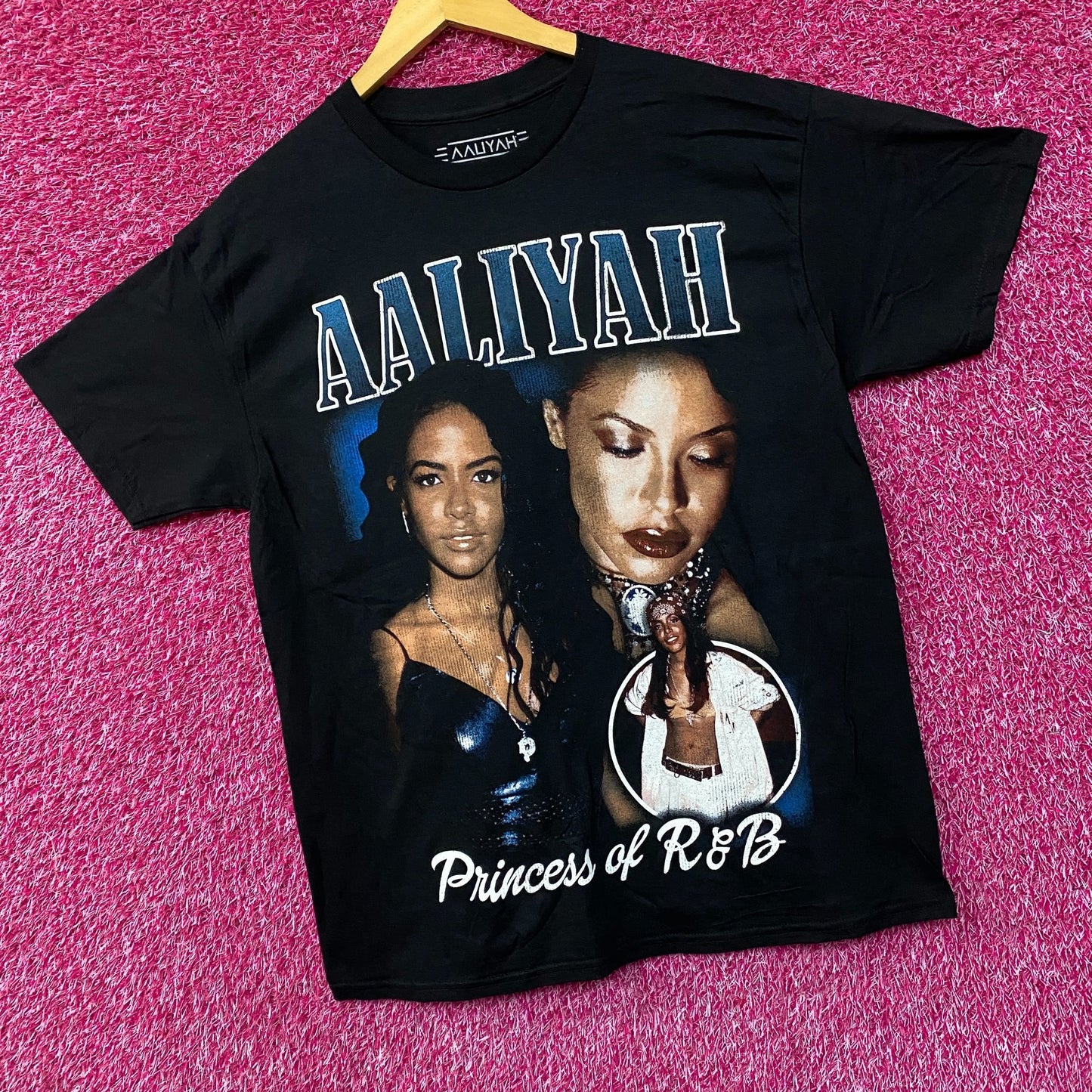Aaliyah Princess of RnB Vtg Style Tee Large