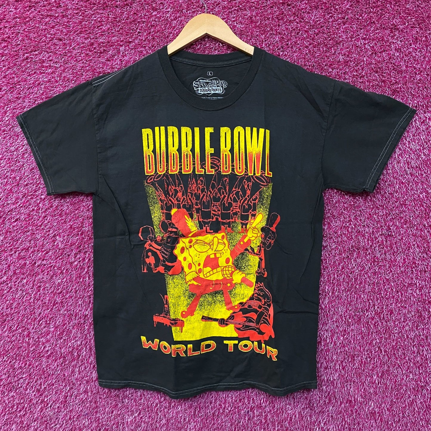 SpongeBob SquarePants Bubble Bowl World Tour T-shirt Large