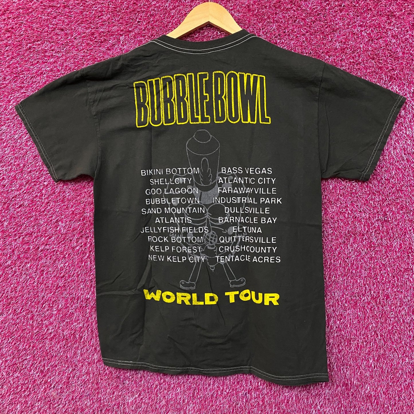 SpongeBob SquarePants Bubble Bowl World Tour T-shirt Large