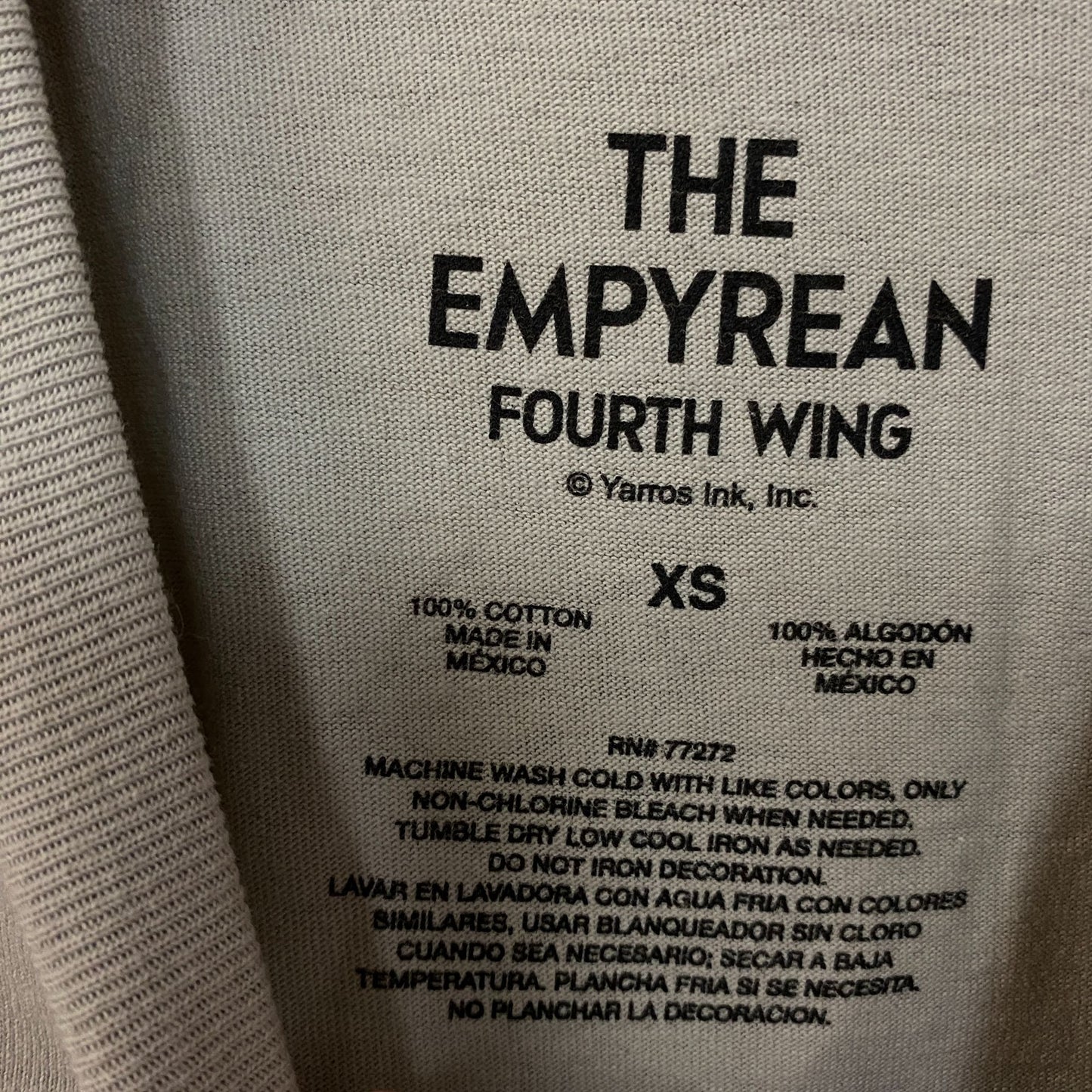 The Empyrean Fourth Wing Violent Little Thing Graphic T-Shirt XS