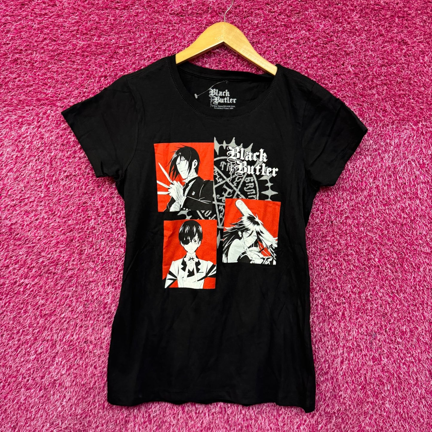 Black Butler Ciel Sebastian & Grell Anime Women’s Tee M
