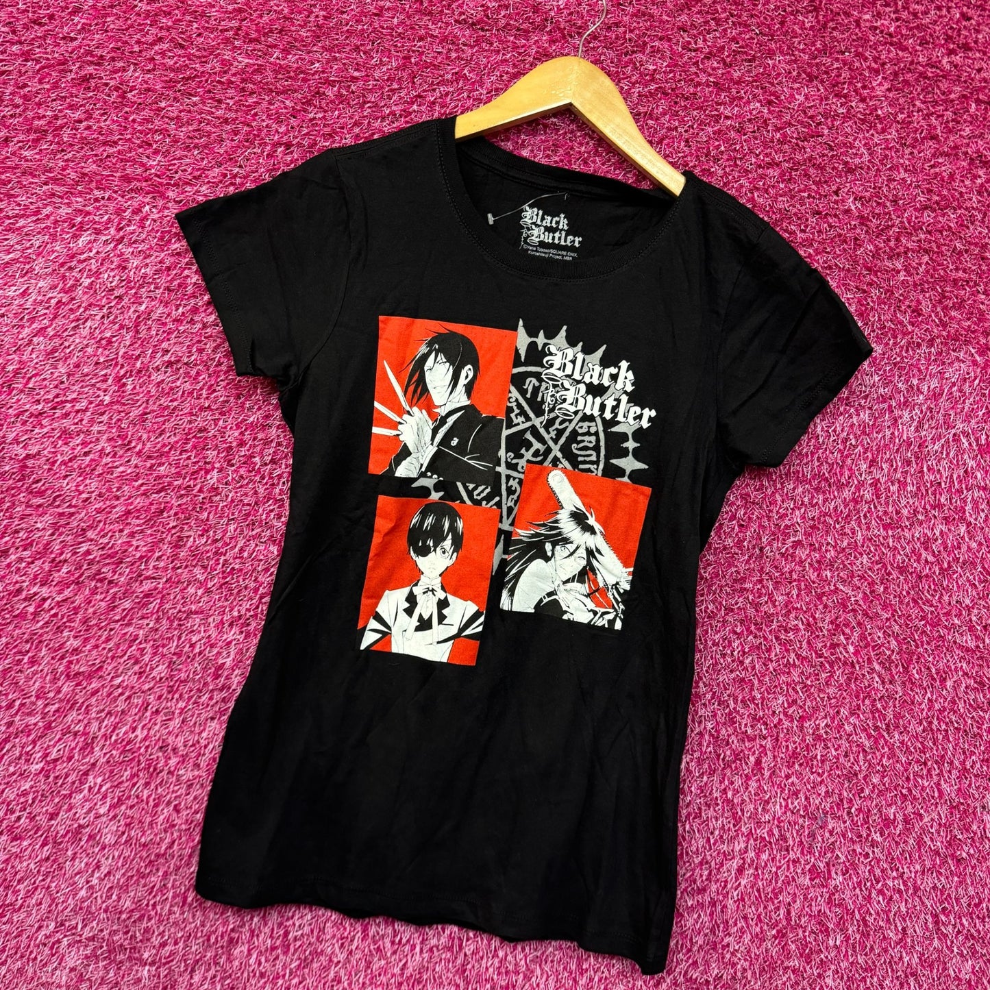 Black Butler Ciel Sebastian & Grell Anime Women’s Tee M
