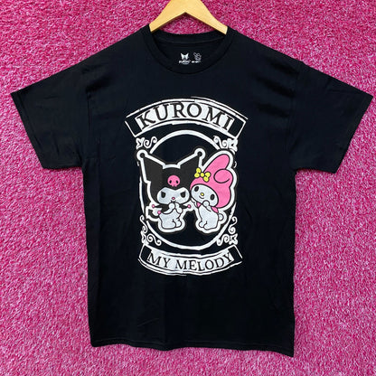 Sanrio Kuromi and My Melody Kawaii T-Shirt Large
