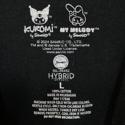 Sanrio Kuromi and My Melody Kawaii T-Shirt Large